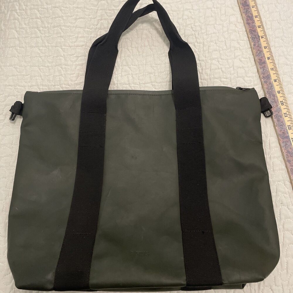 Rains Tote Zipper Bag Shopper Missing Strap SEE